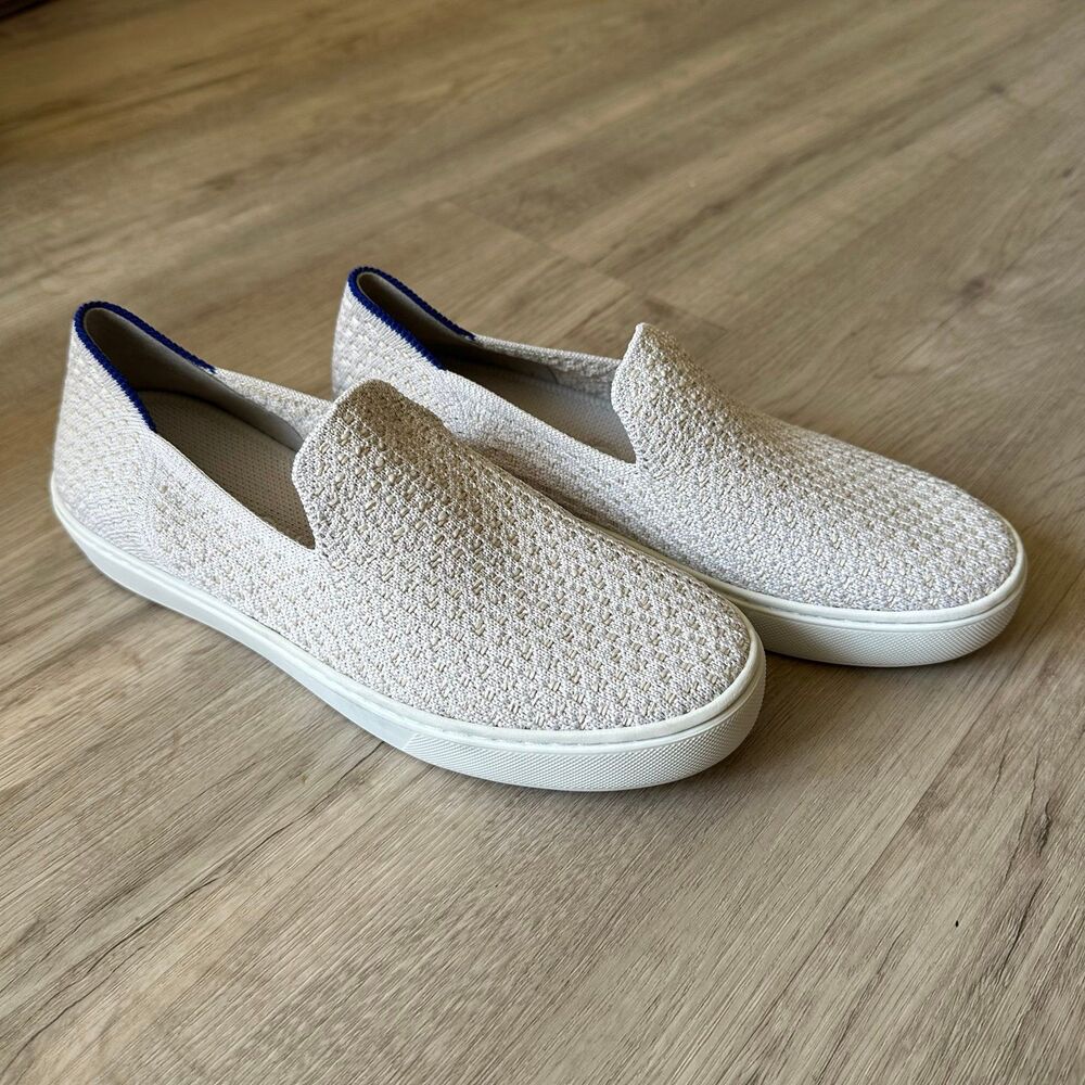 Rothy’s Salt Honeycomb The Original Slip On Sneakers Women’s Size 6.5